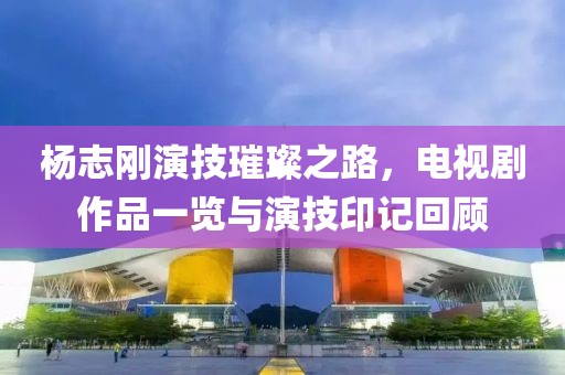 杨志刚演技璀璨之路，电视剧作品一览与演技印记回顾