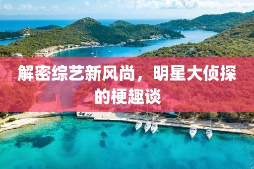 解密综艺新风尚，明星大侦探的梗趣谈