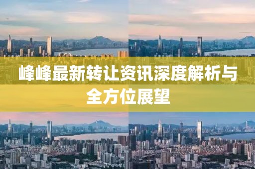 峰峰最新转让资讯深度解析与全方位展望