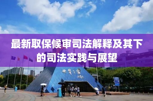 最新取保候审司法解释及其下的司法实践与展望