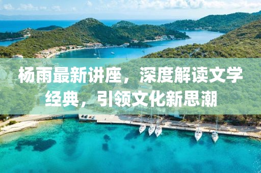 杨雨最新讲座，深度解读文学经典，引领文化新思潮