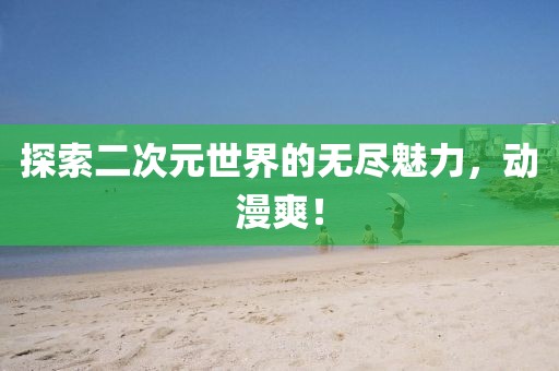 探索二次元世界的无尽魅力，动漫爽！