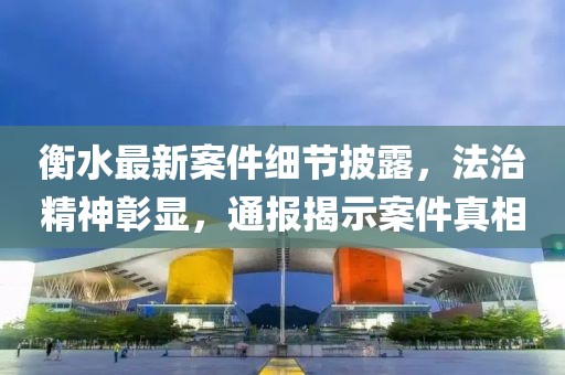 衡水最新案件细节披露，法治精神彰显，通报揭示案件真相