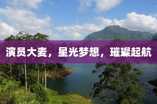 演员大麦，星光梦想，璀璨起航