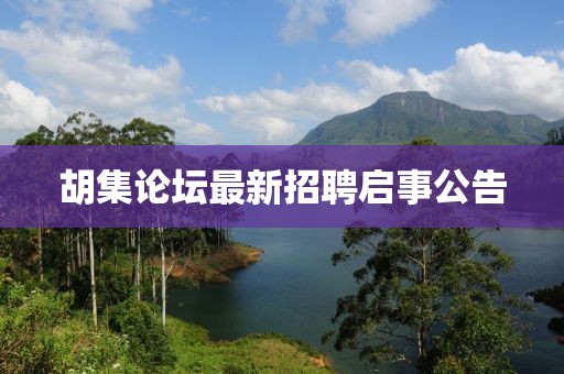 胡集论坛最新招聘启事公告