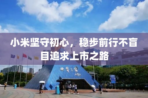 小米坚守初心，稳步前行不盲目追求上市之路