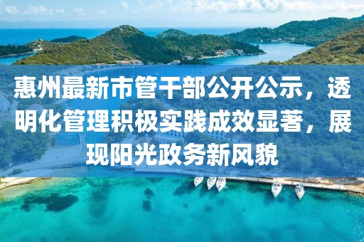 惠州最新市管干部公开公示，透明化管理积极实践成效显著，展现阳光政务新风貌