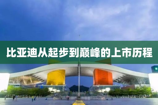 比亚迪从起步到巅峰的上市历程