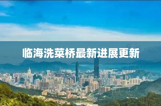 临海洗菜桥最新进展更新