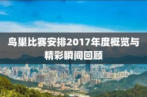 鸟巢比赛安排2017年度概览与精彩瞬间回顾