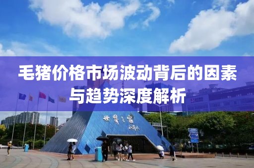 毛猪价格市场波动背后的因素与趋势深度解析