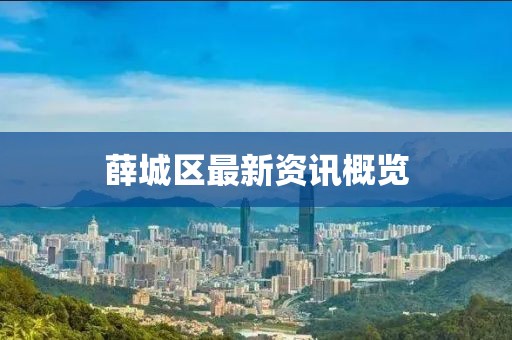 薛城区最新资讯概览