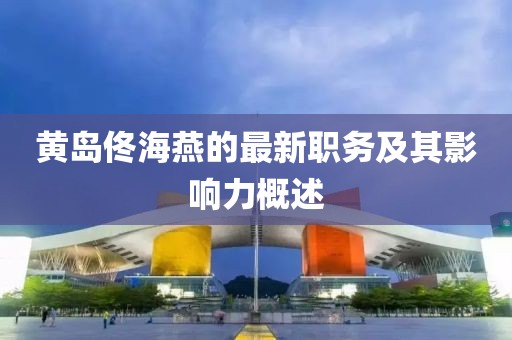 黄岛佟海燕的最新职务及其影响力概述