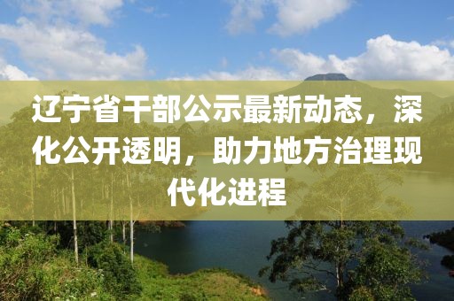 辽宁省干部公示最新动态，深化公开透明，助力地方治理现代化进程