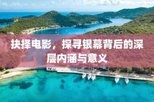 抉择电影，探寻银幕背后的深层内涵与意义