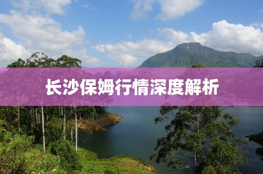 长沙保姆行情深度解析